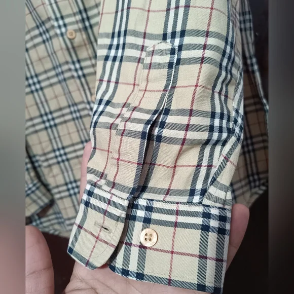 Authentic Burberrys Nova Check Shirt Large made in England - Picture 6 of 14